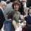 Gustavo Kuerten, o Guga, tricampeão de Roland Garros prestigiou a final entre os tenistas com a sua filha. Foto: AFP