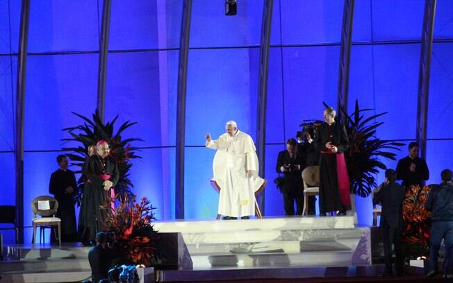 Papa Francisco participa da celebração da Cerimônia de Acolhida, em Copacabana