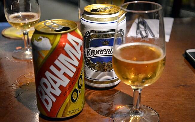 Brahma 0,0% e Kronenbier, considerada sem álcool, mas cujo teor é de 0,3%