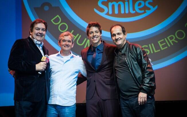 Faustão, Serginho Groisman, Muricy Ramalho e Fabio Porchat em prêmio de humor Faustão, Serginho Groisman, Muricy Ramalho e Fabio Porchat em prêmio de humor