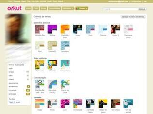 Orkut permitia que o usuário mudasse a cor do seu perfil ou aplicasse algum tema personalizado