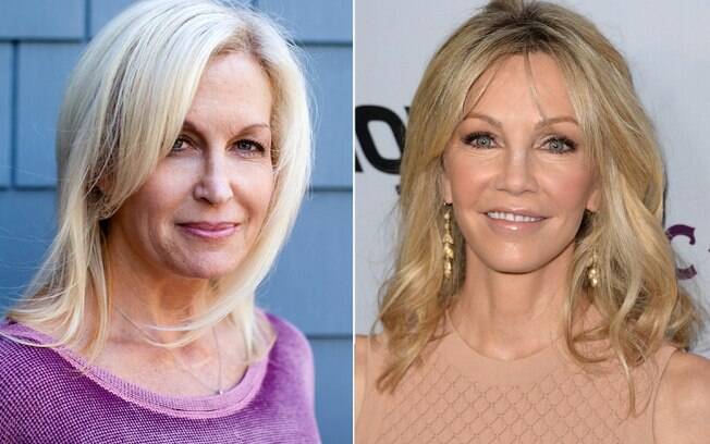 Stacy Shanahan (direita) mudou o nariz na expectativa de se parecer com a atriz Heather Locklear