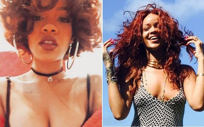 Rihanna muda visual e aparece com os cabelos mais curtos