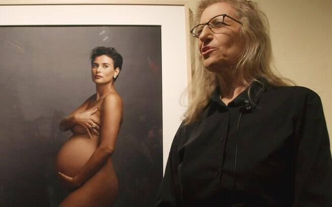 A fotógrafa Annie Leibovitz, à direita, não considera sua foto
