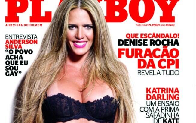 Denise Rocha foi capa da Playboy de agosto de 2012 e apelidada de Furacão da CPI. Foto: Reprodução