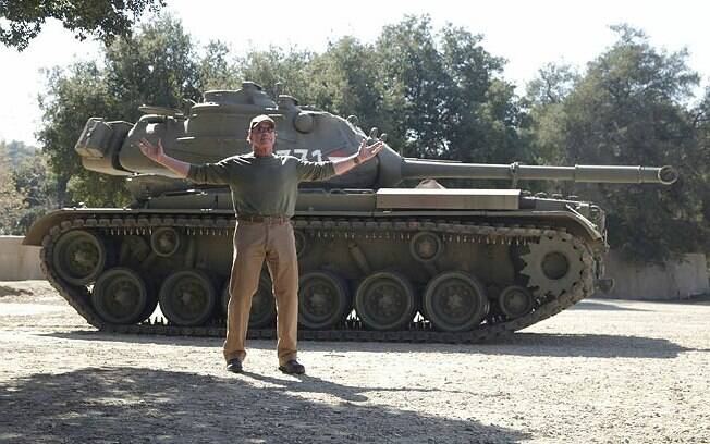Arnold Schwarzenegger e o seu tanque M47 Patton