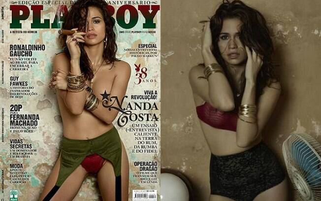 A atriz Nanda Costa foi o destaque da capa de agosto da Playboy