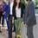 Kristen Stewart em Cannes, na França, usando calça com estampa liberty em vermelho, verde e amarelo combinada com peças bem neutras. Foto: Getty Images