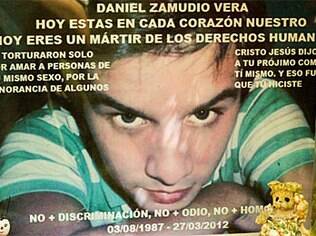 Foto de Daniel Zamudio está cercada de homenagens no cemitério
