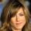 A franja diagonal de Jennifer Aniston em harmonia com o caimento do cabelo. Foto: GettyImages