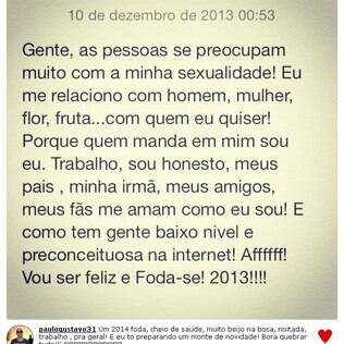 O humorista publicou um desabafo em seu perfil no Instagram