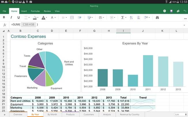 Excel para Android e iOS agora permite edição de documentos sem necessidade de pagamento