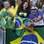 A torcida brasileira marcou presença na partida de vôlei masculino. Foto: AP