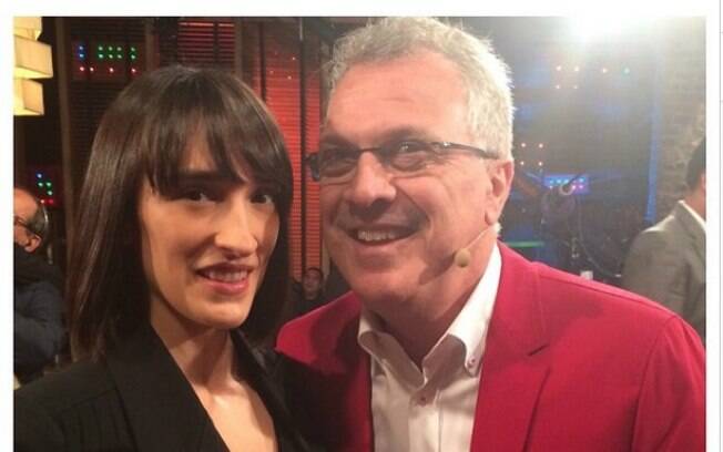 Maria Prata e Pedro Bial