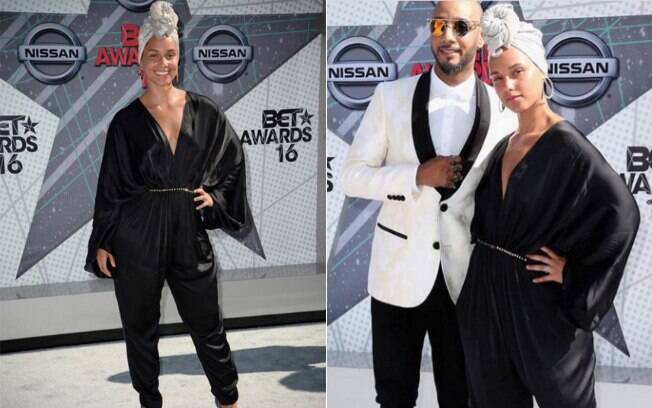 Alicia Keys não usa maquiagem no BET Awards 2016