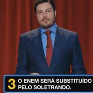 Danilo Gentili satiriza suposta candidatura de Luciano Huck
