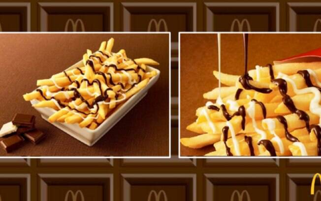 Batatas fritas com chocolate serão lançadas no Japão no dia 26 de janeiro