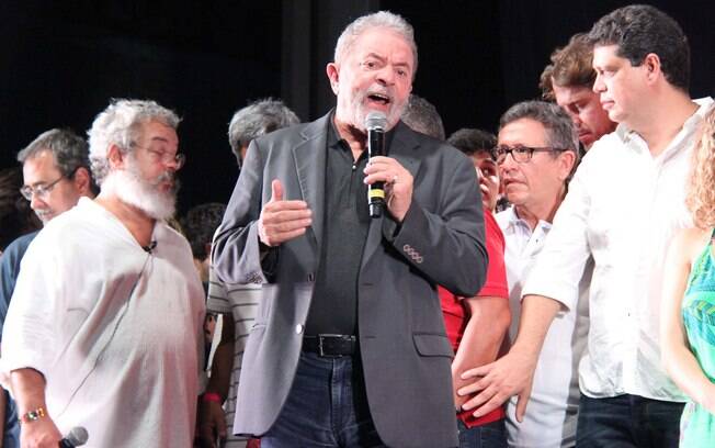 Luiz Inácio Lula da Silva durante evento em comemoração ao aniversário de 36 anos do PT