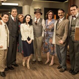 O elenco de
