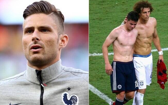 Na disputada acirrada de gatos, o francês Olivier Giroud ficou segundo lugar. O colombiano James Rodriguez, aquele do momento emocionante com David Luiz, chegou em terceiro
