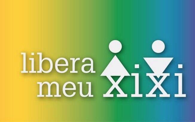 Cartazes da campanha liberameuxixi pedindo acesso livre das pessoas trans aos banheiros que correspondem ao gênero com que se identificam