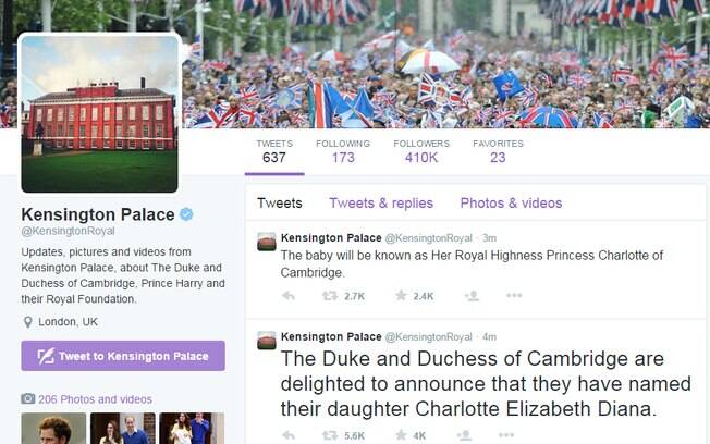 Nome da filha de Kate Middleton e príncipe William é divulgado