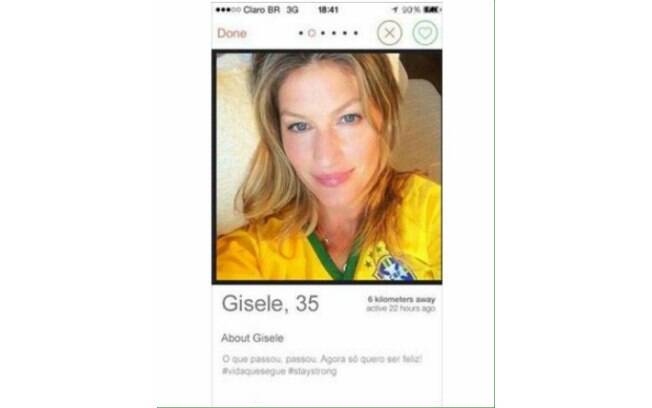 Gisele ganha perfil no Tinder