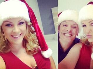 Ana Hickmann vestida de Mamãe Noel
