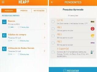 Heap Up dá prêmios para quem responde pesquisas. Grátis para Android e iOS