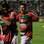 Os jogadores da Portuguesa comemoram gol de Bruno Rodrigo. Foto: Futura Press