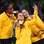 Oposta faz festa com Fabi e Fabiana no pódio em Londres. Sheilla é bicampeã olímpica. Foto: Getty Images