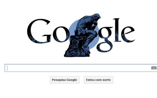 Google amanheceu com logotipo comemorativo do nascimento de Auguste Rodin