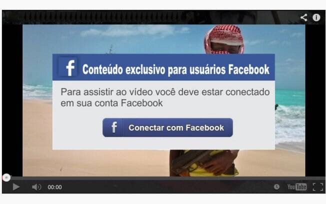 Para assistir suposto vídeo, usuário deve autorizar o acesso do aplicativo à conta no Facebook