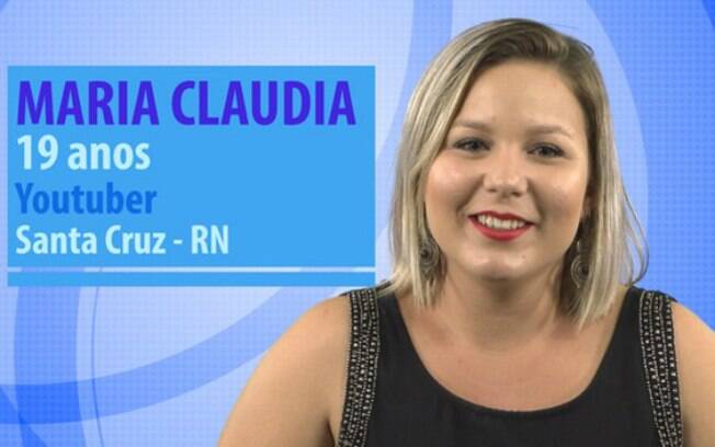 A Youtuber Maria Claudia tem 19 anos