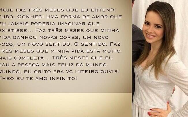 Sandy e a mensagem que ela colocou no Instagram