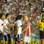 O árbitro Ricardo Marques Ribeiro mostrou cartão amarelo para Kim e gerou pequena confusão no jogo entre Náutico e Bahia. Foto: Gazeta Press