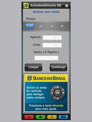 Aplicativo do Banco do Brasil para Ginga permite consultar saldos e extratos pela TV
