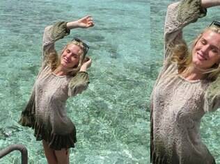 Fiorella Mattheis em lua de mel em Bali