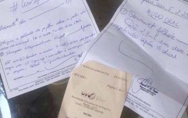 A cadelinha fez sua primeira consulta e já iniciou o tratamento