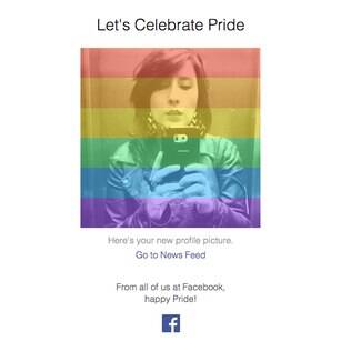 Facebook criou ferramenta para usuários aplicarem um filtro com as cores da bandeira gay na sua foto de perfil