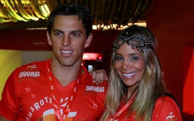 Daniele Winits e Amauri Nunes no camarote Brahma
