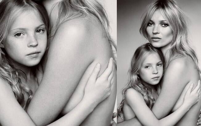 Os dedos de Lila Grace, filha de Kate Moss, sumiram em uma foto para a Vogue americana
