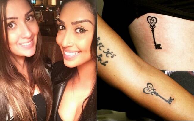 Amanda e Tamires: amigas inseparáveis com direito a tatuagem igual