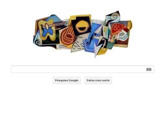 Logotipo cubista do Google nesta sexta-feira (23)