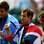 Juan Martin del Potro, Andy Murray e Roger Federer na cerimônia de entrega da medalha. Foto: Clive Brunskill/Getty Images