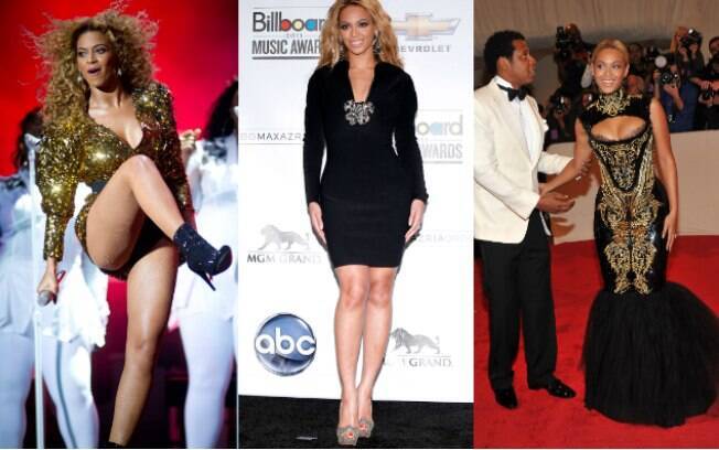 Beyoncé e seu antigo visual, com cabelos compridos e volumosos