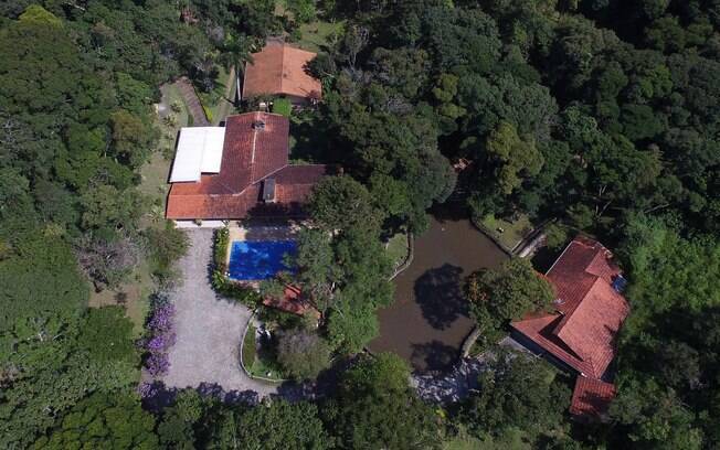 Imagem aérea do sítio em Atibaia, interior de São Paulo, que investigadores acreditam pertencer ao ex-presidente Lula