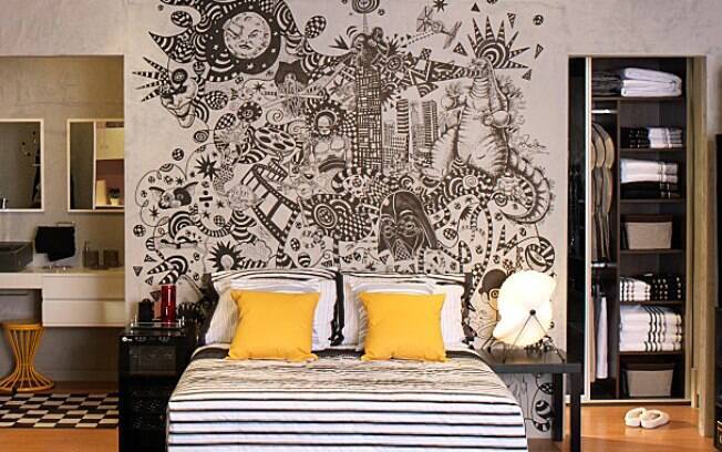 Painéis com grafites garantem personalidade ao ambiente