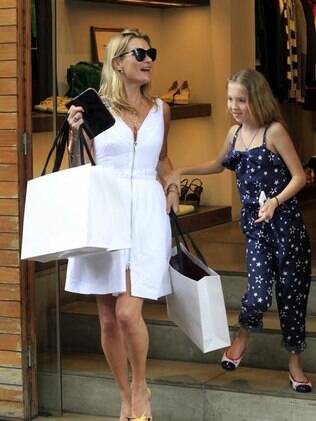 Kate Moss e a filha no Rio