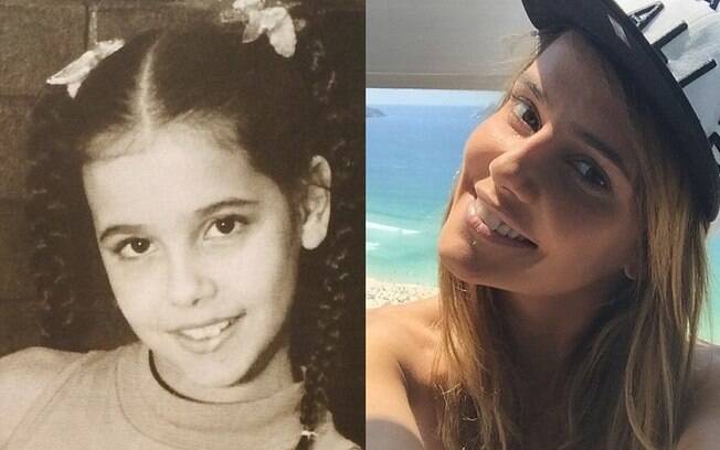 Deborah Secco na infância e atualmente